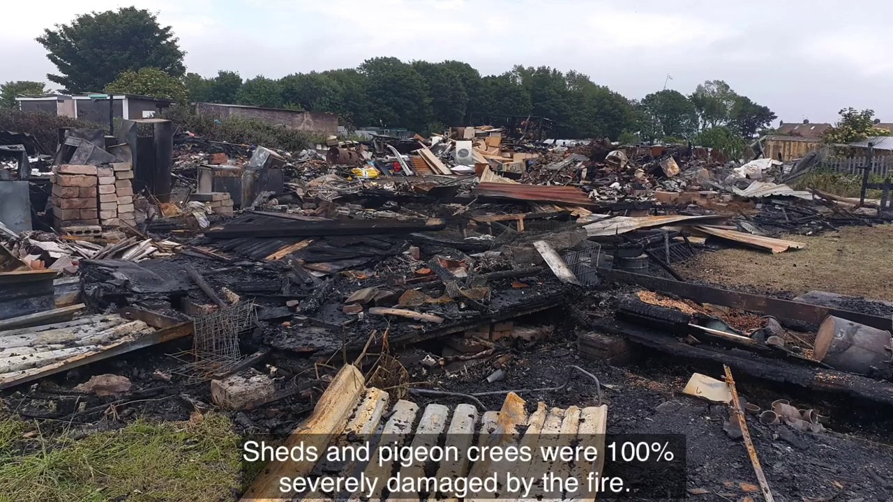 Fulwell Mill allotments fire