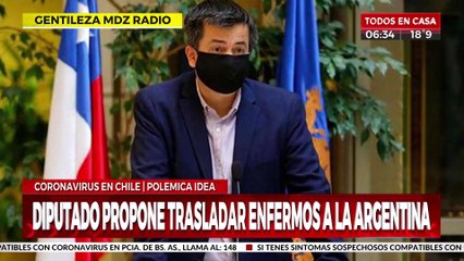 Diputado chileno propone trasladar pacientes con coronavirus a la Argentina