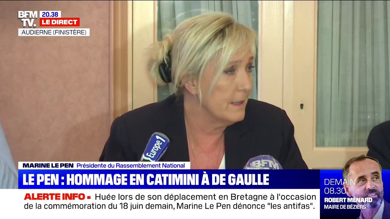 Marine Le Pen: "Les antifas ont gâché la manife...