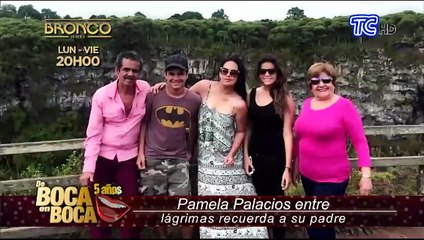 Pamela Palacios recuerda a su padre entre lágrimas