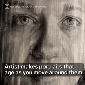 Artist makes portraits that age as you move around them