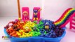 Paw Patrol Sky and Chase Eat Colorful M&M's in Swimming Pool
