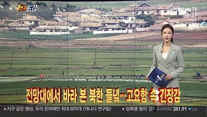 [1번지五감] 전망대에서 바라 본 북한 들녘…고요한 가운데 긴장감