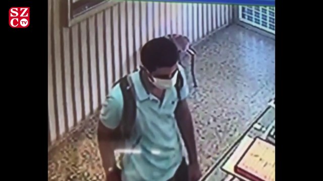 Biber gazı ile kuyumcu soyan şüpheli kameralara yansıdı