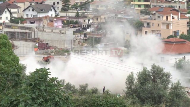 Report TV - Shembet me shpërthim të kontrolluar objekti 6-katësh në Shkozë