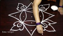 creative and easy, rangoli designs, with 5x1 dots,    muggulu designs ,with dots ,   simple kolam, designs