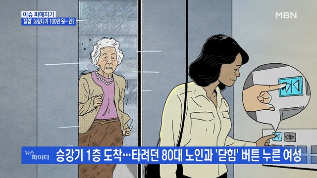 MBN 뉴스파이터-'닫힘' 버튼 눌렀다가 벌금 100만 원…왜?