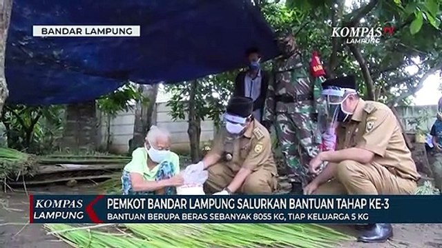 Pemkot Bandar Lampung Salurkan Bantuan Tahap Ke-3 Bagi Warga Terdampak Covid-19