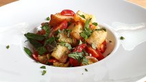 Salade italienne pain croustillant et tomates