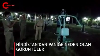 Kameraya yansıyan ‘hayaletli spor aleti’ paniğe neden oldu
