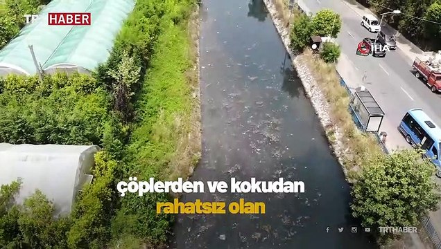 Küçüksu Deresi'nin içler acısı hali havadan görüntülendi