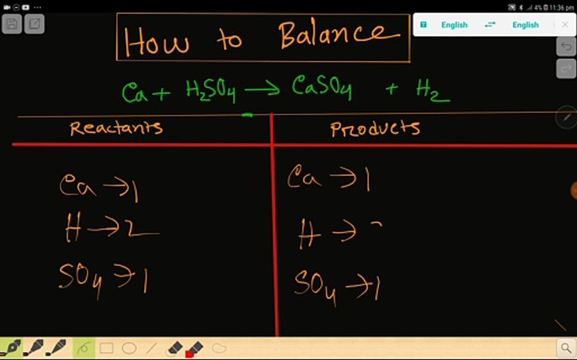 How to Balance Ca+H2SO4→CaSO4+H2