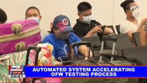 OFWs leave for home after release of swab test results; automated system accelerating OFW testing process