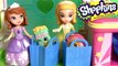 Princess Sofia the First Going Shopping at the Shopkins Supermarket Mart with Peppa Pig Surprise Egg