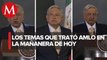 Los temas de AMLO en la mañanera del 18 de junio