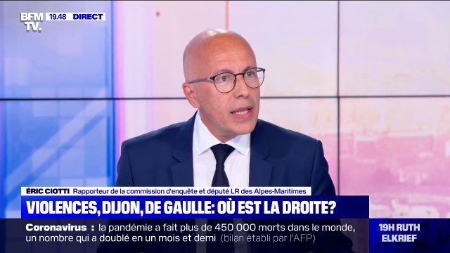 Eric Ciotti (LR): Jamais Nicolas Sarkozy n'aurait lâché les policiers dans des circonstances analogues