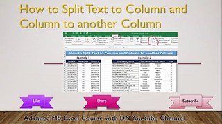 How to Split the Text to Column and Column to another Column