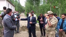 Erciş Belediyesinden kilitli parke taşı döşeme çalışması