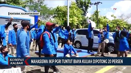 Aksi Damai Mahasiswa Menuntut Pemotongan Biaya Kuliah