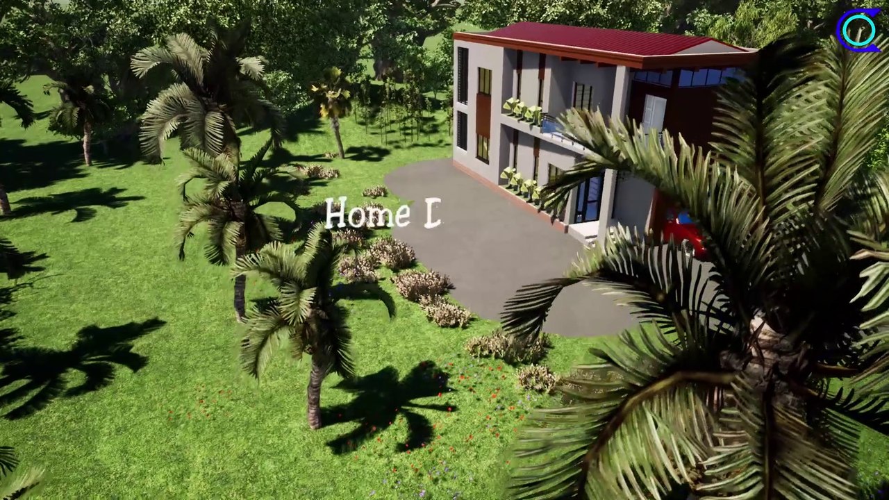 2-storey house with 3 Bedrooms, show night and day, four seasons, walk through