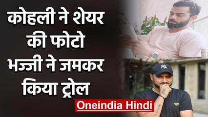 Virat Kohli shared his Photo on Instagram Harbhajan Singh trolled him | वनइंडिया हिंदी