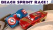 Disney Pixar Cars 3 Lightning McQueen in a Beach Sprint Race with Hot Wheels and Paw Patrol Pups plus Marvel and DC Comics Superheroes in this Family Friendly Full Episode English Race Toy Story for Kids