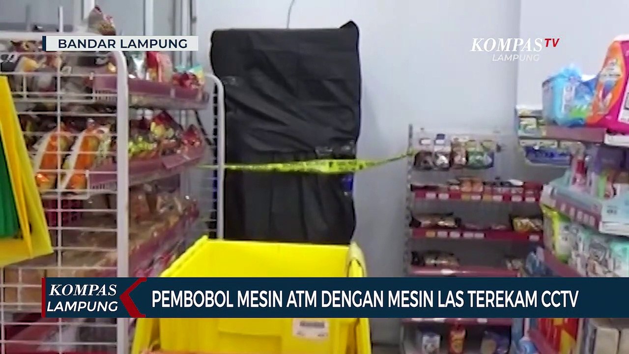 Pembobol Mesin ATM Dengan Mesin Las Kembali Terekam CCTV