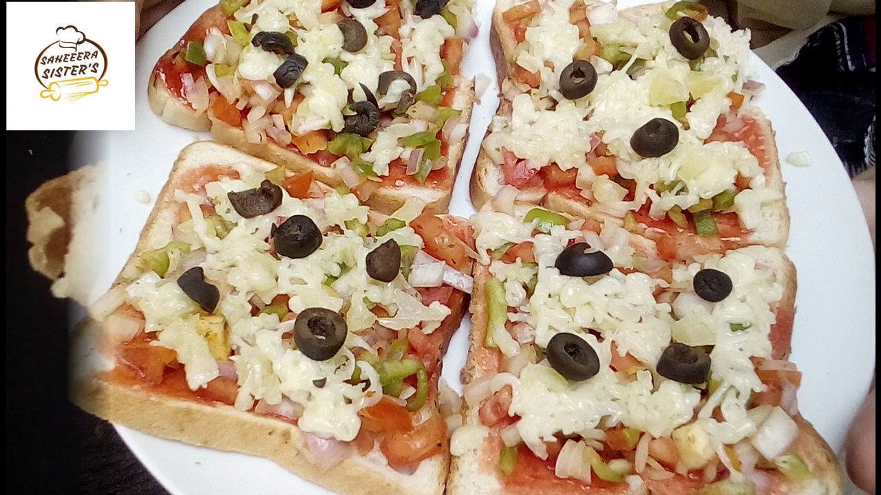 Bread Pizza Recipe | quick and easy way to make pizza at home | Bread vegitable Pizza at home without oven