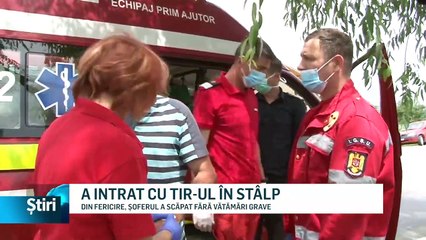 A intrat cu Tirul intr-un stalp  #01