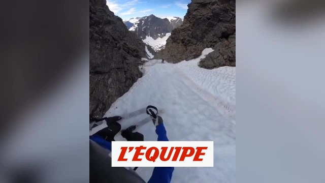 Kilian Jornet descend la Trollstigen - Adrénaline - Ski freeride