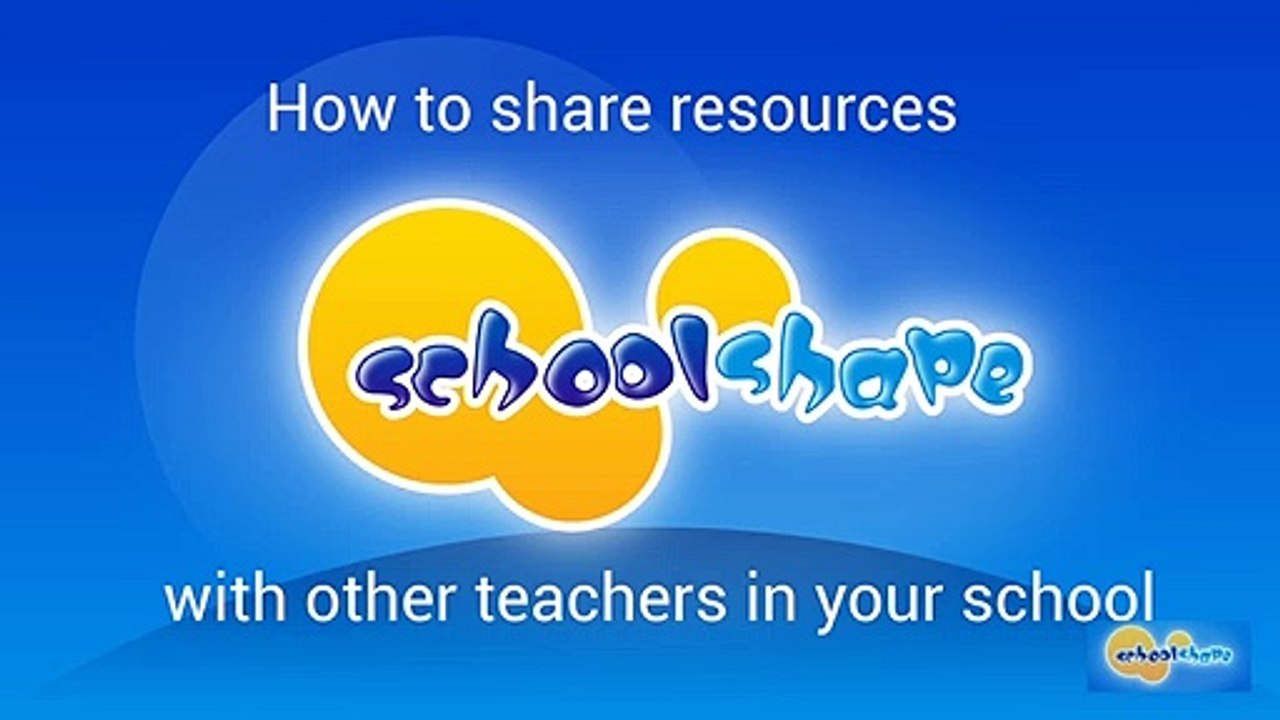How to share resources in your school