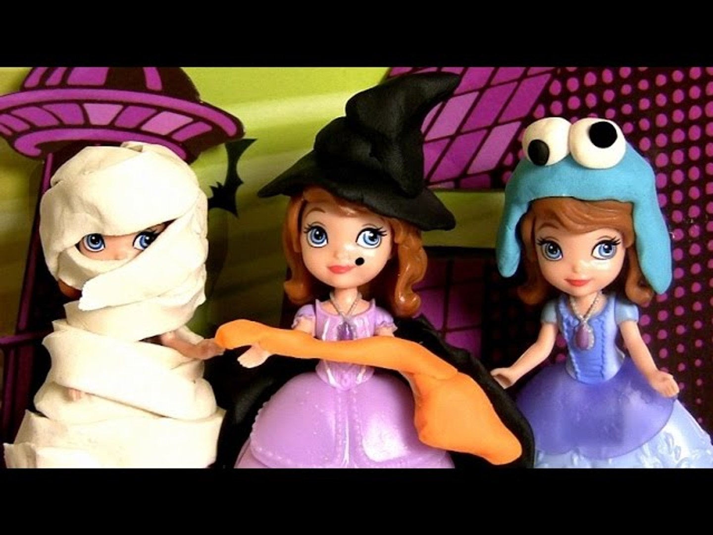Play Doh Halloween Costume Disney Princess Sofia Dress Up The First Cookie  Monster ❤ Wicked Witch - video Dailymotion