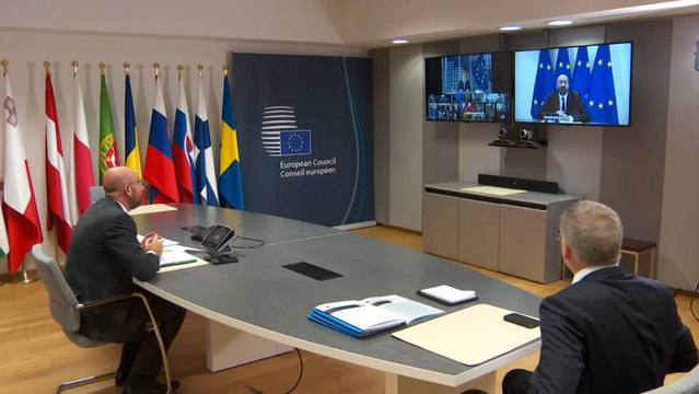 Sassoli y Michel participan se reúnen con jefes de Estado y Gobierno de la UE