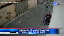 Banda de mujeres son captadas robando en el sur de Quito