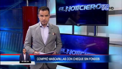 Detienen a persona por pagar mascarillas con cheque sin fondo en Quito