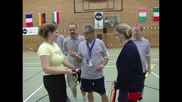 TAMBURELLO BUDAPEST - TAM DEUTSCHLAND (1a semifinal women) 14th European Cup Tamburello Indoor Koln 2007