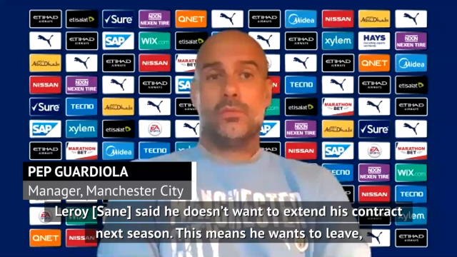 Leroy Sane won't sign new Manchester City deal - Guardiola