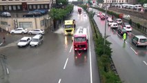 Karadeniz Sahil Yolu göle döndü, sürücüler zor anlar yaşadı