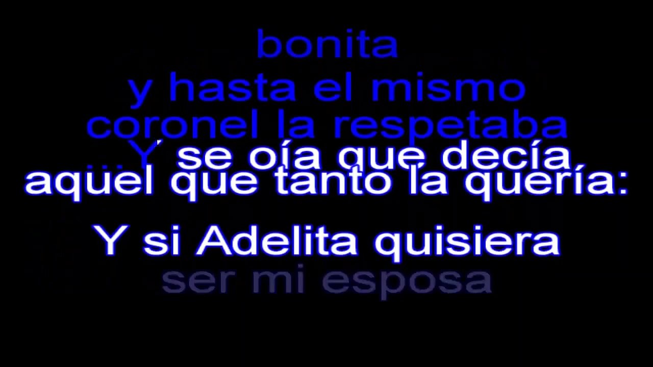 ADELITA - LETRA - KARAOKE