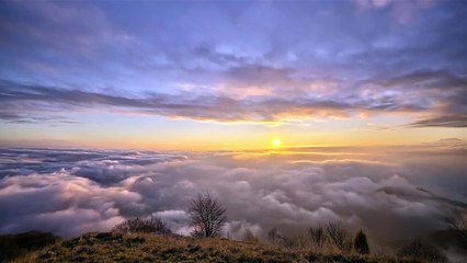 Sunset with white clouds