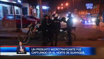 Presunto microtraficante fue detenido en Guayaquil: portaba droga y un arma de fuego