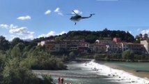 Lucca - Rischia di annegare nel fiume Serchio: salvato con elicottero (19.06.20)