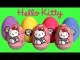 Play Doh Hello Kitty Surprise Eggs Huevos Surpresa  ハローキティ   キティ・ホワイト  playdough by FunToys