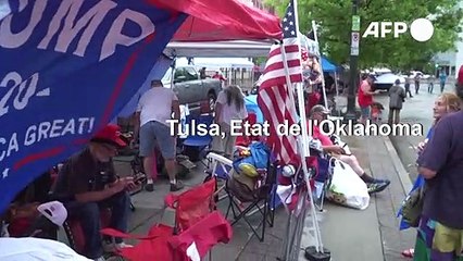 A Tulsa, un "bébé" Trump vend des masques avant un meeting de campagne du président