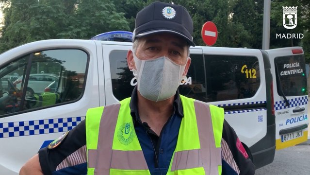 Policía Municipal, SAMUR y Bomberos sobre la colisión en Ciudad de los Ángeles (Madrid)