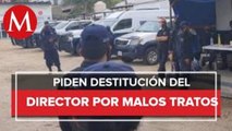 Policías en Coatzacoalcos paran labores; exigen destitución de director