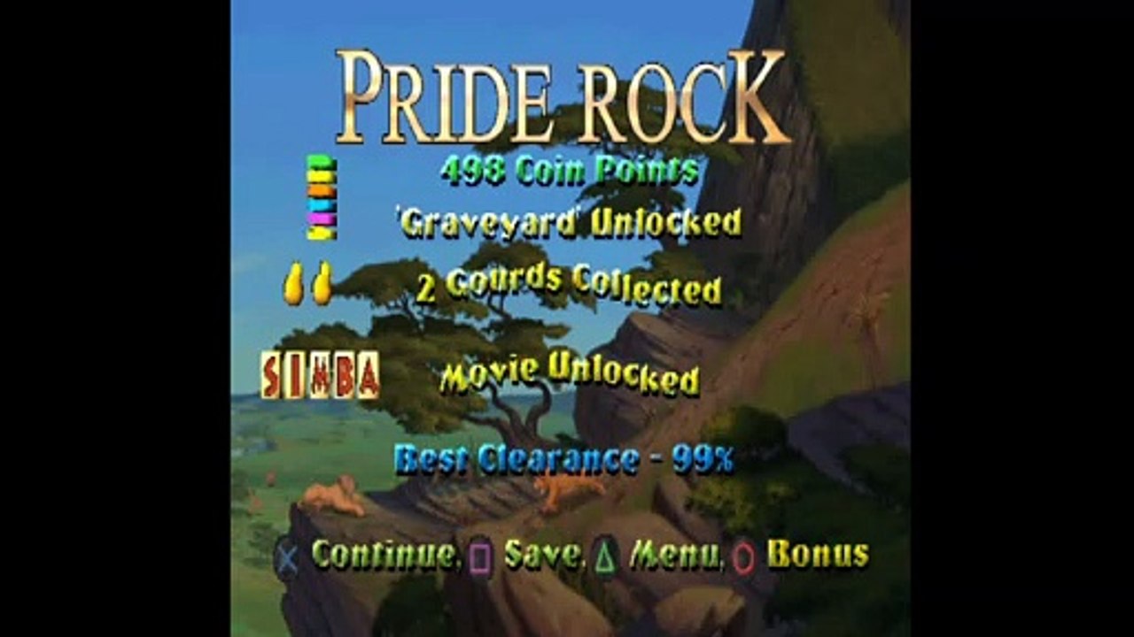 PART 1-2 - [Longplay] - Disney's The Lion King II: Simba's Mighty Adventure - PlayStation