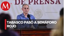 Ssa apoyará a Tabasco tras regresar a semáforo en rojo: López-Gatell