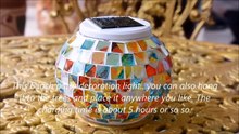 Solar powered Colorful Mosaic Glass Ball lights for garden and parties