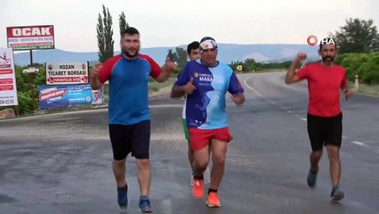 Babalar ve çocukları sağlık için koştu